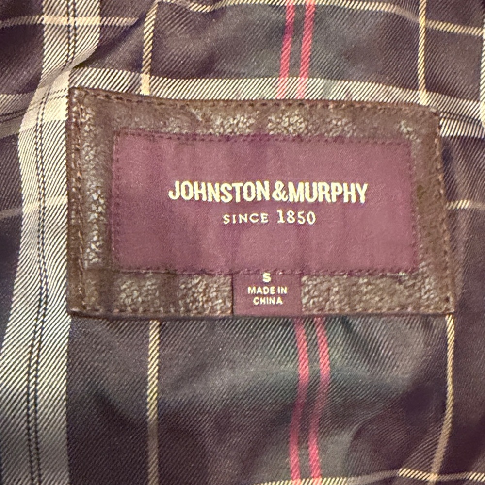 Johnston & Murphy Dark Brown Leather Coat - Picture 8 of 14